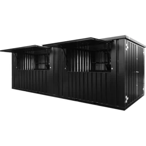 Bar Container 6×2 Meters Black RAL 9005